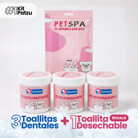 Pack 3 Toallitas Dentales para Mascotas