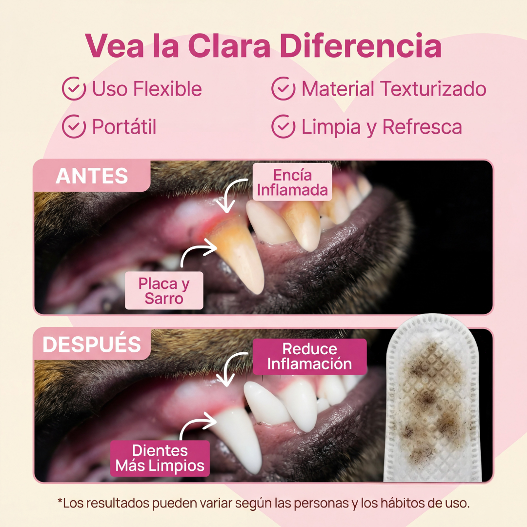 Pack 3 Toallitas Dentales para Mascotas