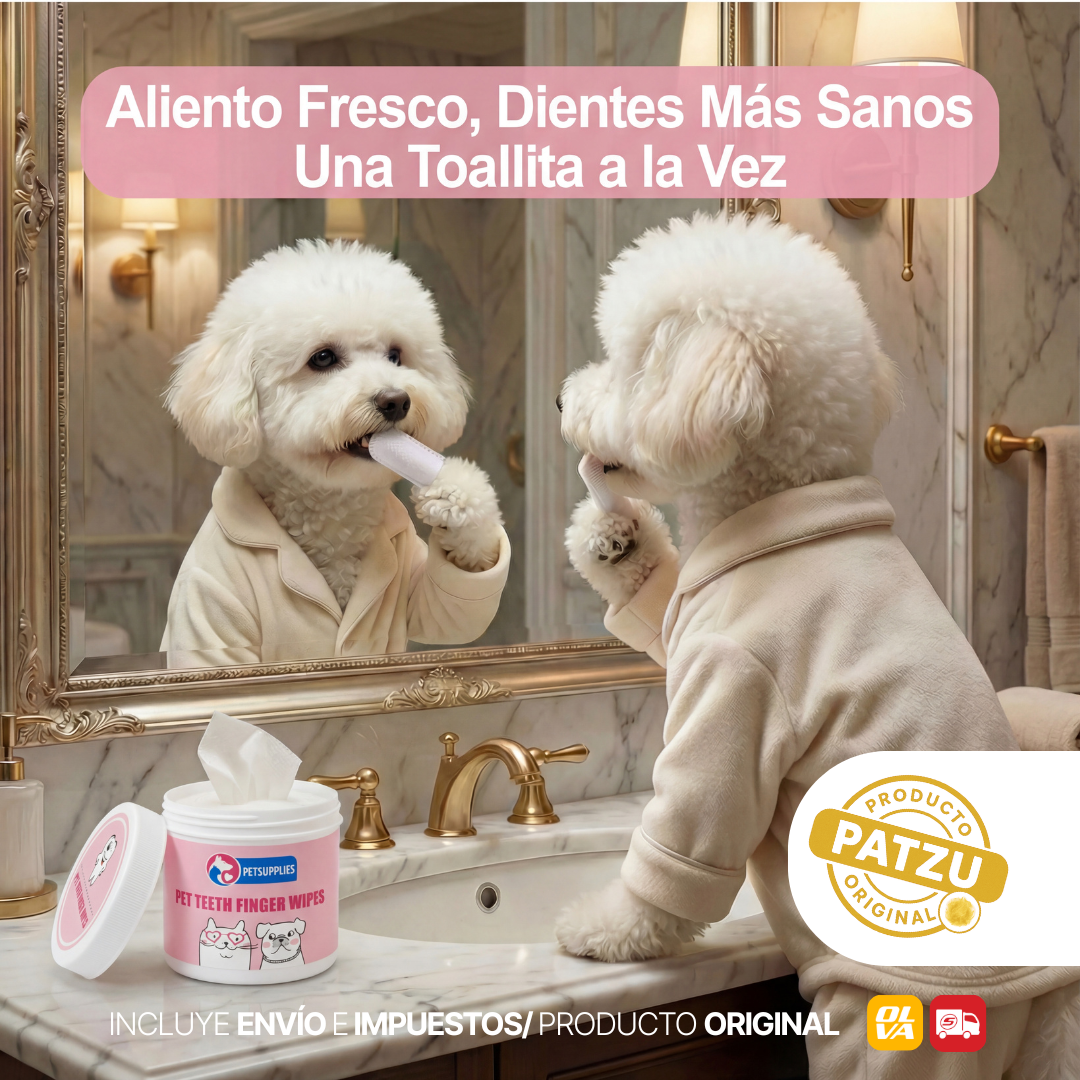 Pack 3 Toallitas Dentales para Mascotas